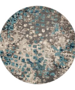 Safavieh Monaco 225 Grey / Lt. Blue 6 7 X 6 7 Round
