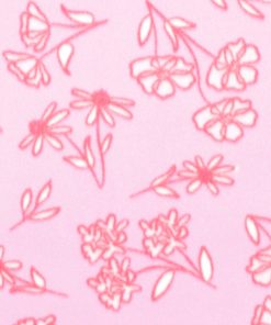 Pink Red Sketched Floral Blizzard Prints Fleece Fabric