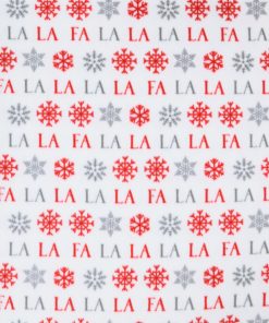 Fa La La   Snowflakes on White Anti Pill Fleece Fabric
