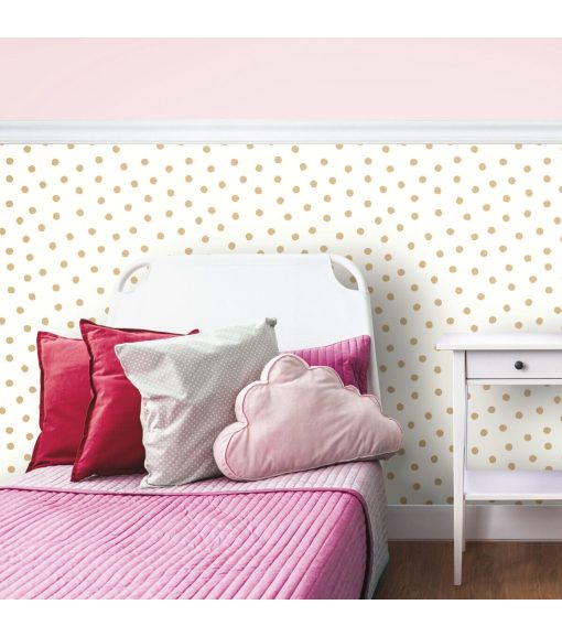 RoomMates Wallpaper Gold Dot - Image 3