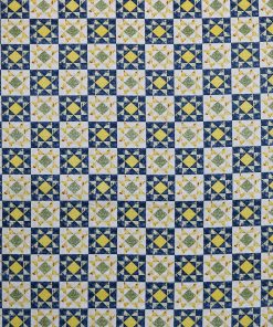 Blue   Yellow Patchwork Super Snuggle Flannel Fabric