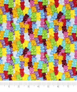 Singer Multicolor Gummy Bears Quilt Cotton Fabric