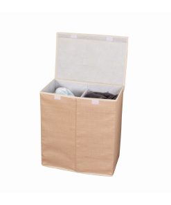 Honey Can Do 24 x 26 Natural Resin Dual Laundry Hamper With Lid