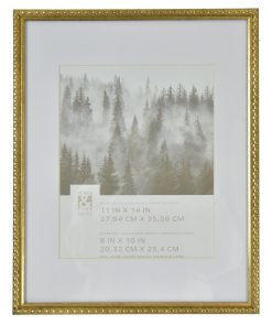 11 x 14 Matted to 8 x 10 Gold Wall Frame by Place   Time