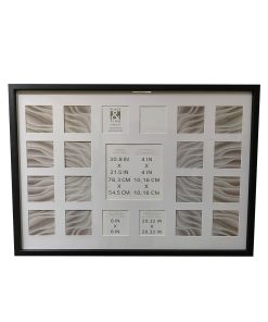 4 x 4   8 x 8 Black 21 Photo Collage Frame by Place   Time