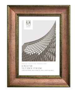 5 x 7 Lara Rose Gold Tabletop Picture Frame by Place   Time