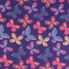 Butterflies on Purple Blizzard Fleece Fabric