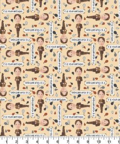 The Office Dwight Balloons Cotton Fabric