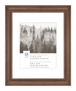 11 x 14 Matted to 8 x 10 Scooped Walnut Wall Frame by Place   Time