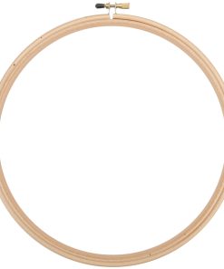 Frank A. Edmunds Wood Embroidery Hoop with Round Edges 12 Natural
