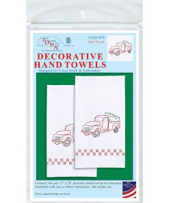 Jack Dempsey 17 x 28 Old Truck Stamped Decorative Hand Towels 2pk