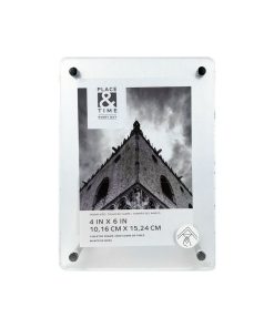 4 x 6 Acrylic Tabletop Picture Frame With Metal Legs by Place   Time