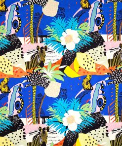 Alexander Henry Disco Oasis Royal on Blue Premium Cotton Fabric