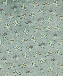 Summer Green Embossed Simple Tropical Floral Sew Lush Fleece Fabric