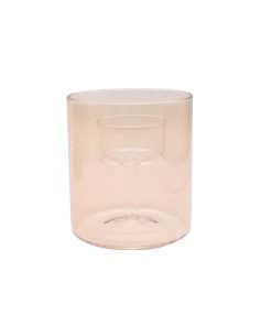 3 Brown Glass Tealight Candle Holder by Place   Time