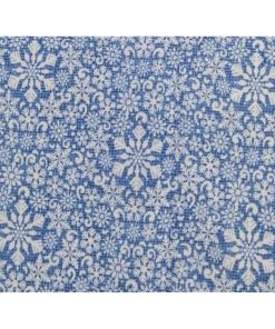 Twinkle Snowflakes on Blue Christmas Cotton Fabric