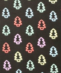 Multicolor Trees Super Snuggle Christmas Flannel Fabric