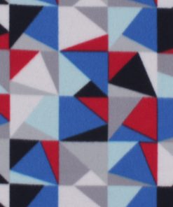 Box Geo Red and Blue Blizzard Fleece Fabric