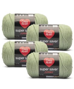 Red Heart Super Saver Jumbo 744yds Worsted Acrylic Yarn 4 Bundle
