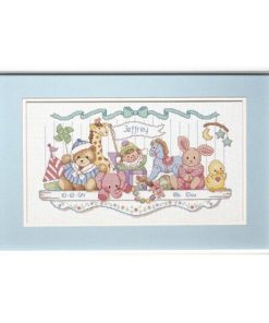 Dimensions 16 x 9 Birth Record Counted Cross Stitch Kit