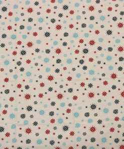 Snowflakes on Brown Super Snuggle Christmas Flannel Fabric