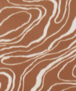Brown Oil Slick Blizzard Prints Fleece Fabric