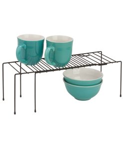 Honey Can Do 28 x 6.5 Black Steel Expandable Pantry Organizer Shelf