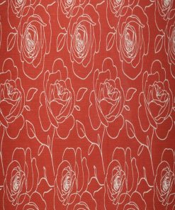 White Roses on Red Quilt Cotton Fabric by Quilter s Showcase