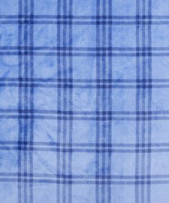 Blue Plaid Sew Lush Fleece Fabric