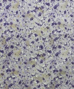 Purple Dragonfly Floral Quilt Metallic Cotton Fabric by Keepsake Calico