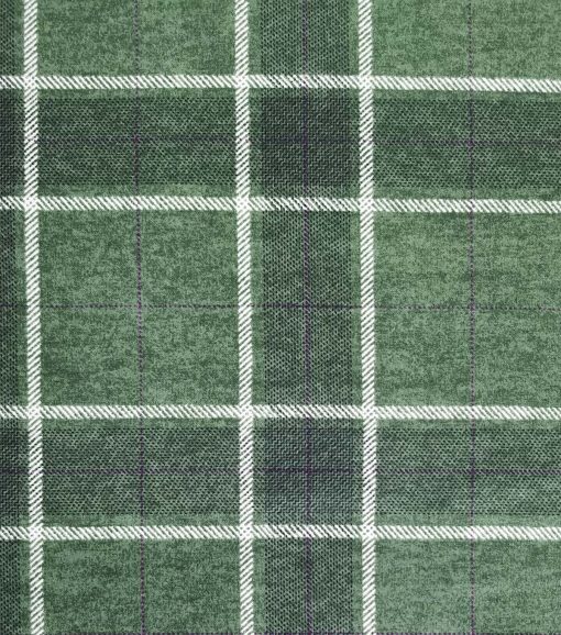 Green Plaid Luxe Flannel Fabric - Image 2