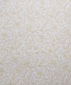 Gold Floral Super Snuggle Flannel Fabric