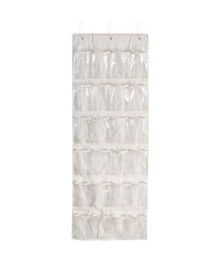 Honey Can Do 56 Natural 24 Pocket Over The Door Hanging Shoe Organizer - 1