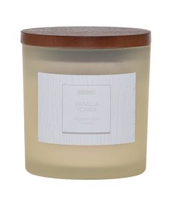 12oz Wood Wick Vanilla Tonka Scented Jar Candle by Hudson 43