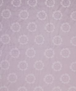 Spring Embossed Happy Blooms on Purple Soft   Minky Fleece Fabric