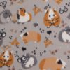 Gerbils on Gray Blizzard Fleece Fabric