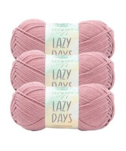 Lion Brand Lazy Days 179yds Worsted Polyester Yarn 3 Bundle