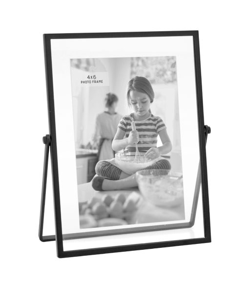 4 x 6 Black Floating Easel Tabletop Picture Frame - Image 2