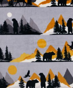 Wilderness Stripe Sew Lush Fleece Fabric