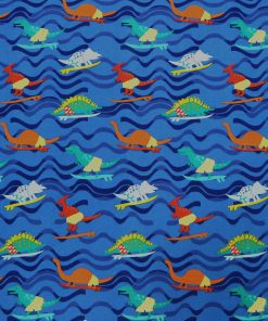 Dinos Surfing Super Snuggle Flannel Fabric