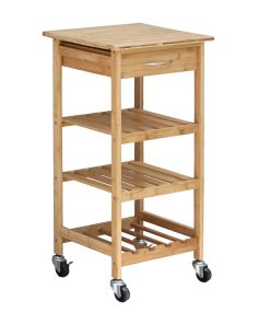 Oceanstar 14.5 Bamboo Kitchen Trolley