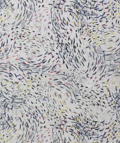 Scattered Strokes on White Quilt Cotton Fabric by Keepsake Calico