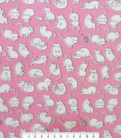 Playful Cats Super Snuggle Flannel Fabric - Image 2