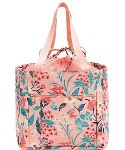 Vera Bradley ReActive Drawstring Paradise Bright Coral Family Tote Bag
