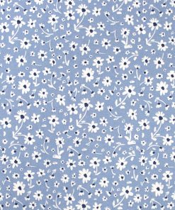 Floral on Light Blue Quilt Cotton Fabric by Keepsake Calico