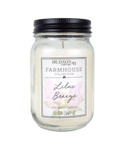 12oz Lilac Breeze Scented Mason Jar Candle by Hudson 43