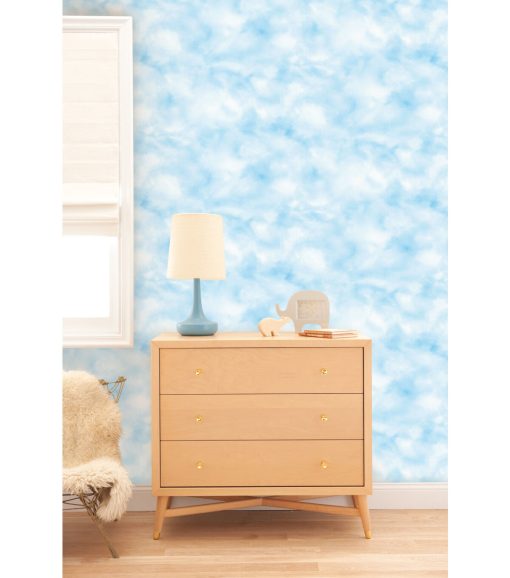 RoomMates Wallpaper Blue Cloud - Image 4