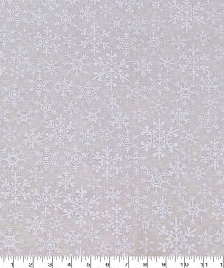 White Snowflakes Christmas Cotton Fabric